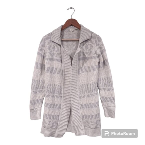 Gap Blue Gray Cotton Knit Cardigan Size M - Picture 1 of 6